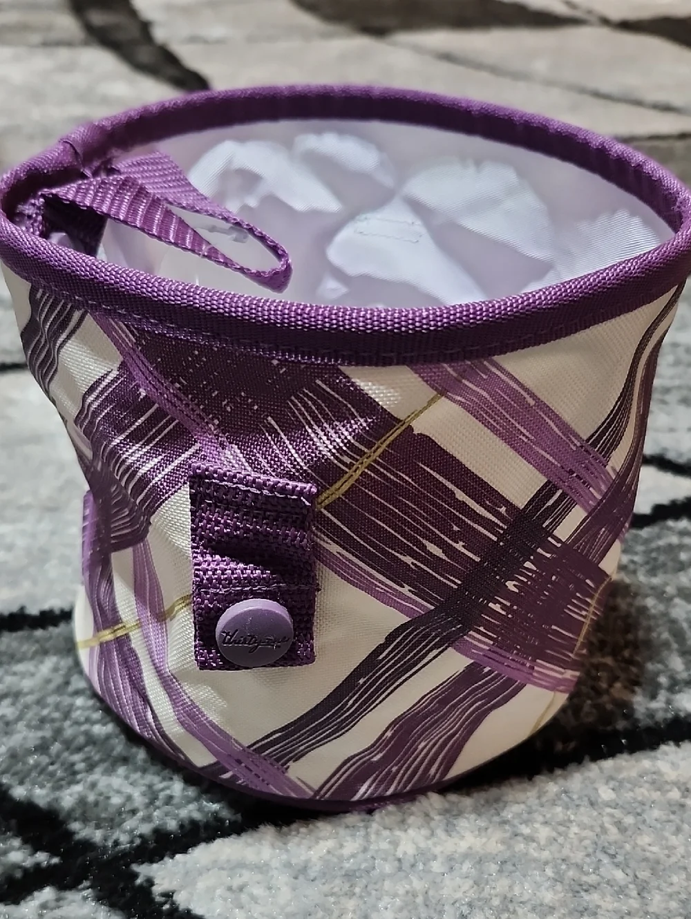 THIRTY-ONE GIFTS OH-SNAP MINI ROUND STORAGE CONTAINER BIN ORGANIZER PLUM  DESIGN